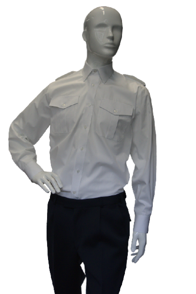 Uniformhemd Langarm Weiß 47